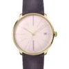 Junghans 027/7232.00 Meister Fein Damenuhr Kleine Automatic Lila/Goldfarben