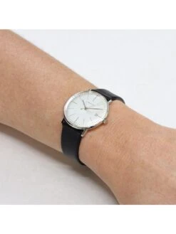 Junghans 047/4251.02 Max Bill Damenuhr Saphirglas Lederband Schwarz -Mode Zubehör Geschäft 02718287122 3