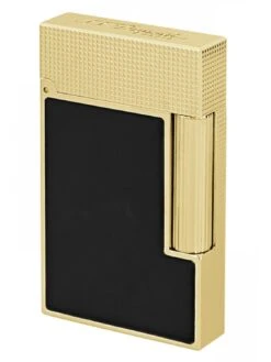 S.T. Dupont C16601 Feuerzeug Linie 2 Mattschwarz/Goldfarben