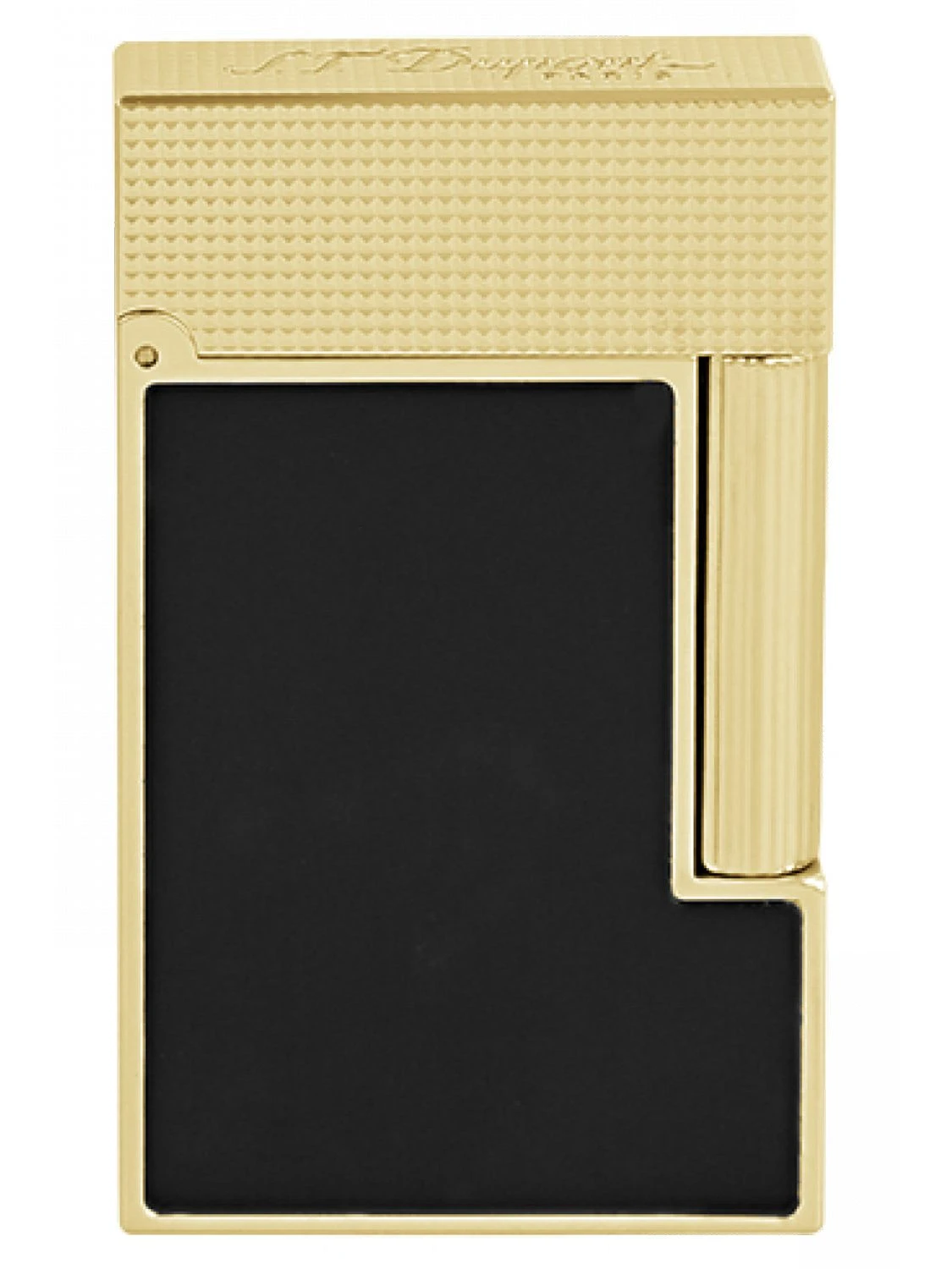 S.T. Dupont C16601 Feuerzeug Linie 2 Mattschwarz/Goldfarben 4 S.T. Dupont C16601 Feuerzeug Linie 2 Mattschwarz/Goldfarben – Bild 4