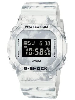Casio DW-5600GC-7ER G-Shock The Origin Digitaluhr Weiß Marmoriert