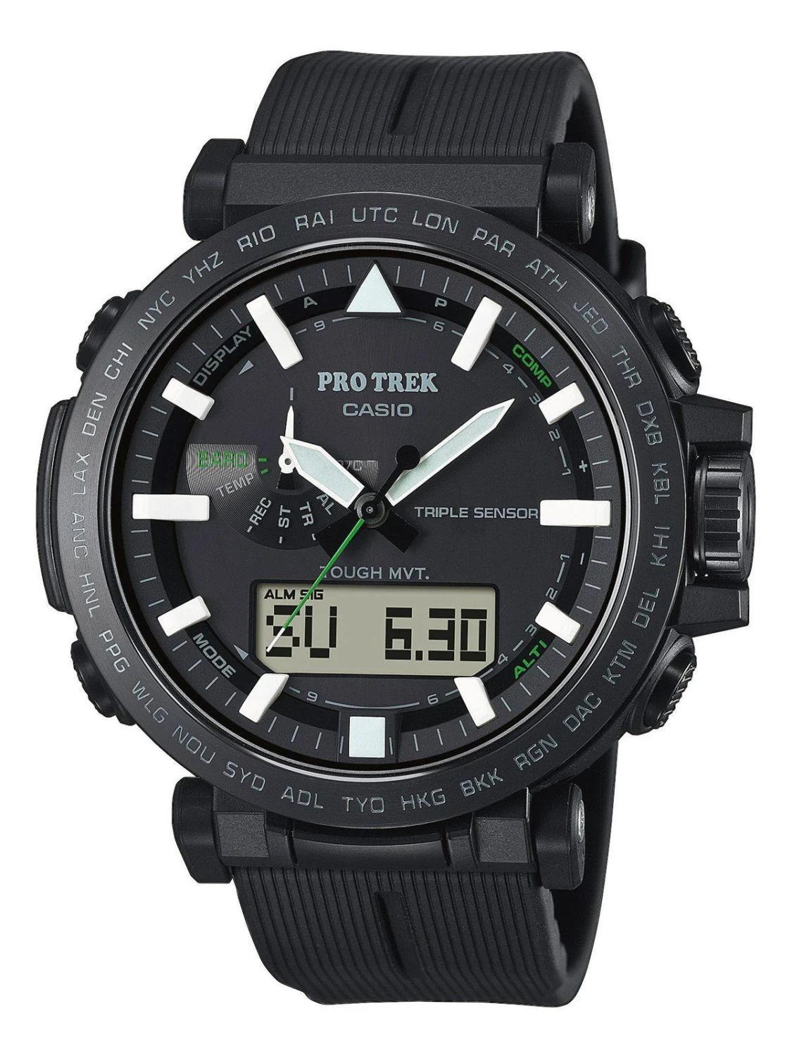 Casio PRW-6621Y-1ER Pro Trek Funk-Solar Herrenuhr Schwarz/Grün 1 Casio PRW-6621Y-1ER Pro Trek Funk-Solar Herrenuhr Schwarz/Grün