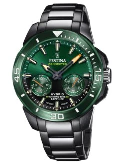 Festina F20646/1 Hybriduhr Für Herren Smartwatch Schwarz/Grün