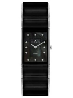 Jacques Lemans 1-1940F Damenuhr Dublin Keramik Schwarz