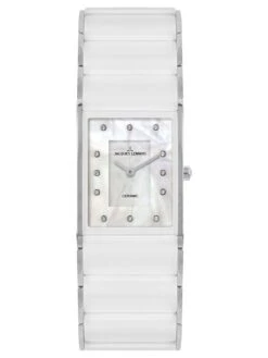 Jacques Lemans 1-1940G Damenuhr Dublin Keramik Weiß