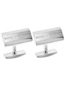 BOSS 50470688-040 Manschettenknöpfe Rechteckig Silberfarben Ronnie