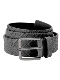 BOSS 50461652-001 Herren Leder-Gürtel Schwarz Ther