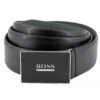 BOSS 50397967-001 Herrengürtel Icon Leder Schwarz