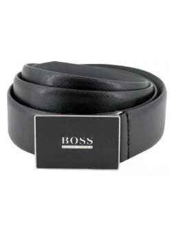 BOSS 50397967-001 Herrengürtel Icon Leder Schwarz