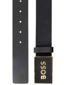 BOSS 50471333-002 Herrengürtel Leder Schwarz Icon-S1 -Mode Zubehör Geschäft 09757892814 2