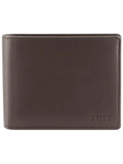 BOSS 50470459-201 Herren-Geldbeutel Asolo Leder Dunkelbraun