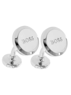 BOSS 50495126-040 Manschettenknöpfe Silberfarben B-Logo