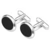 Trendor 15072 Manschettenknöpfe 925 Silber Mit Onyx