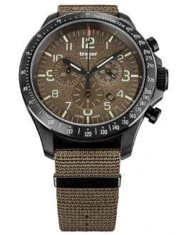 Traser H3 109459 Herrenuhr P67 Officer Pro Chrono Khaki Mit Natoband