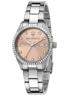 Maserati R8853100509 Damen-Armbanduhr Competizione Stahl/Rosa