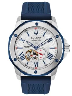 Bulova 98A225 Herren-Taucheruhr Automatik Marine Star Blau/Silberfarben