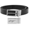 HUGO 50486652-001 Herren-Wendegürtel Leder Schwarz Graym