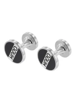 HUGO 50401048-001 Manschettenknöpfe E-Keep Schwarz