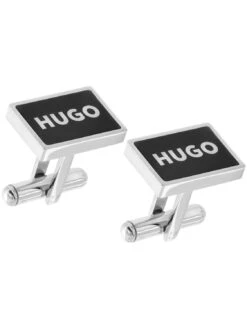 HUGO 50476911-001 Manschettenknöpfe E-Frame Schwarz