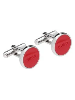 HUGO 50494891-693 Manschettenknöpfe Rund Open Pink E-Color