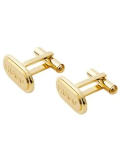 HUGO 50494892-710 Manschettenknöpfe Oval Goldfarben E-Classic