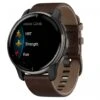 Garmin 010-02496-15 Venu 2 Plus Fitness Smartwatch Schwarz/Grau + Lederband