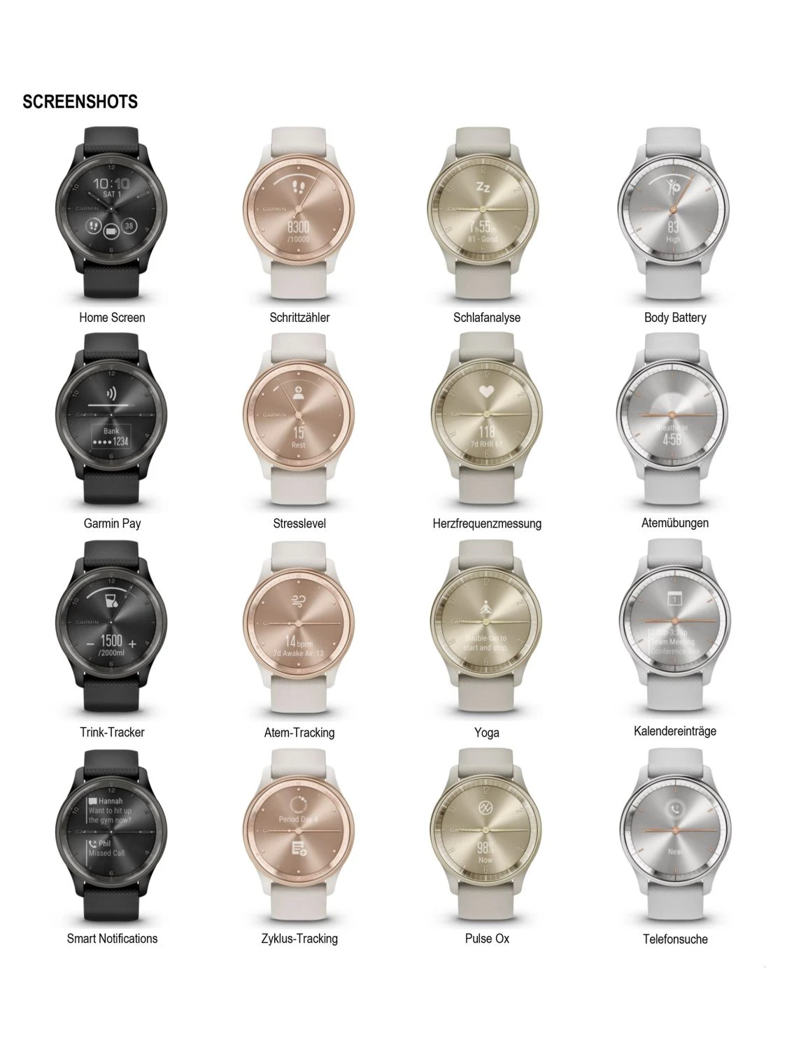 Garmin 010-02665-03 Vivomove Trend Damen-Smartwatch Hellgrau/Silberfarben 5 Garmin 010-02665-03 Vivomove Trend Damen-Smartwatch Hellgrau/Silberfarben – Bild 5