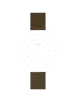 Tissot T852.046.756 Uhrenarmband 22 Mm Textil Khaki -Mode Zubehör Geschäft 359138391264 3