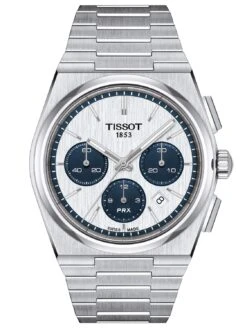 Tissot T137.427.11.011.01 Herrenuhr Automatik PRX Chronograph Silber/Blau