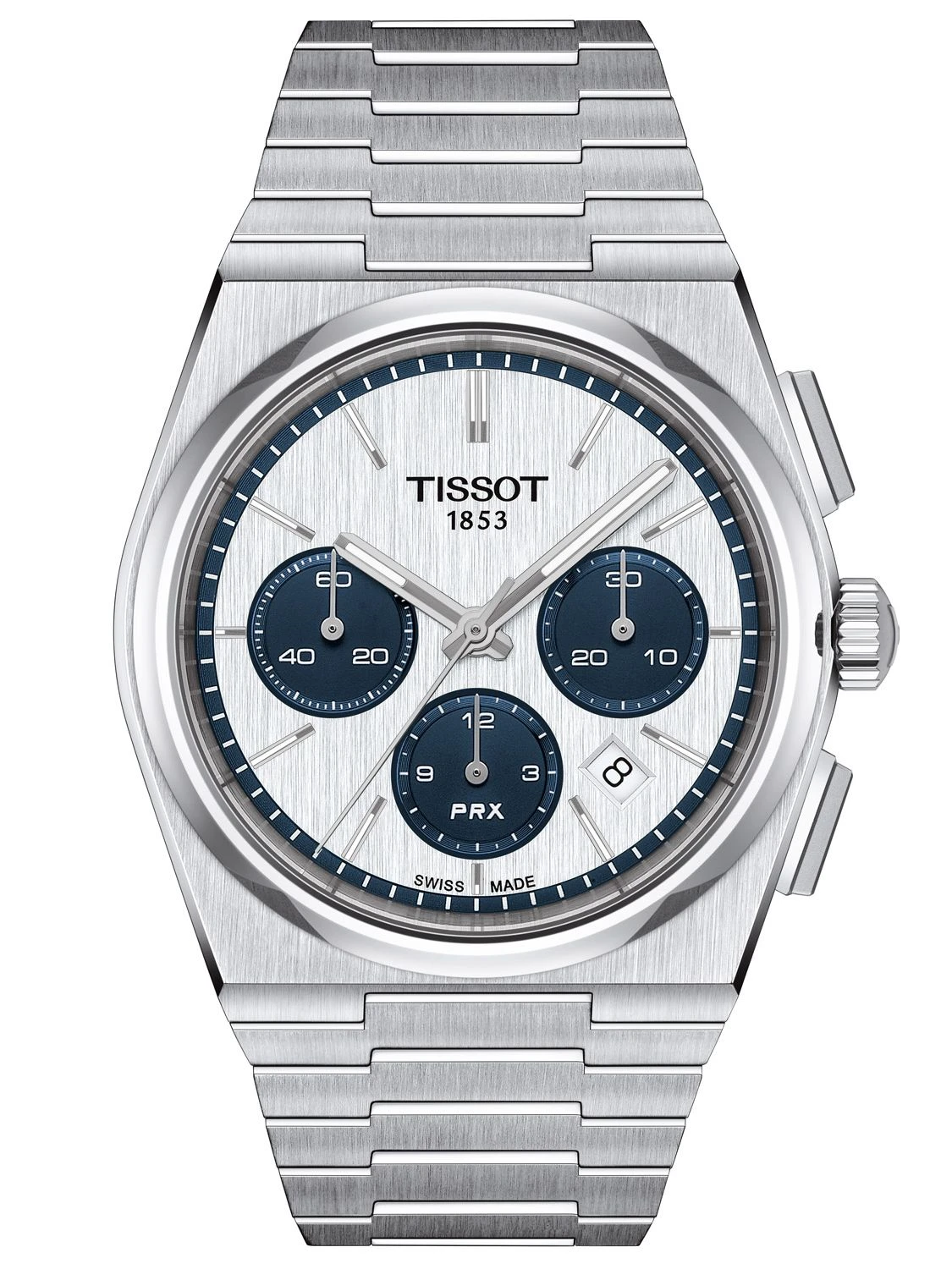 Tissot T137.427.11.011.01 Herrenuhr Automatik PRX Chronograph Silber/Blau 1 Tissot T137.427.11.011.01 Herrenuhr Automatik PRX Chronograph Silber/Blau