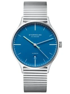 Sternglas S02-ASL06-ME06 Herrenuhr Asthet Sonderedition Lumare Stahl/Blau