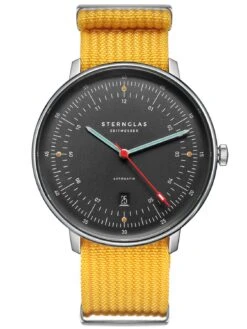Sternglas S02-HHN11-FI01 Herrenuhr Automatik Hamburg Edition Neuwerk Signalgelb