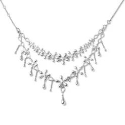 Lucy Q Halskette, Ca. 50 Cm, 925 Silber Rhodiniert Ca. 23,81g