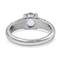 3er Set Afrikanischer Amethyst Ring Und Anhänger Mit Kette, Edelstahl, Ca. 0.60 Ct -Mode Zubehör Geschäft 4137669 5