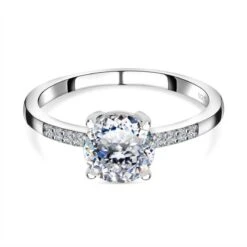 2er Set - 100 Facetten Moissanit Anhänger Und Ring, 925 Silber Platiniert Ca. 2.65 Ct -Mode Zubehör Geschäft 4141026 3