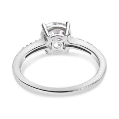 2er Set - 100 Facetten Moissanit Anhänger Und Ring, 925 Silber Platiniert Ca. 2.65 Ct -Mode Zubehör Geschäft 4141026 5