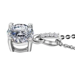 2er Set - 100 Facetten Moissanit Anhänger Und Ring, 925 Silber Platiniert Ca. 2.65 Ct -Mode Zubehör Geschäft 4141026 7