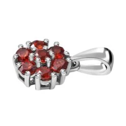 2er Set - Mosambik Granat Anhänger Und Ohrringe, 925 Silber Platiniert Ca. 2.94 Ct 12 2er Set - Mosambik Granat Anhänger Und Ohrringe, 925 Silber Platiniert Ca. 2.94 Ct -Mode Zubehör Geschäft 4156954 4