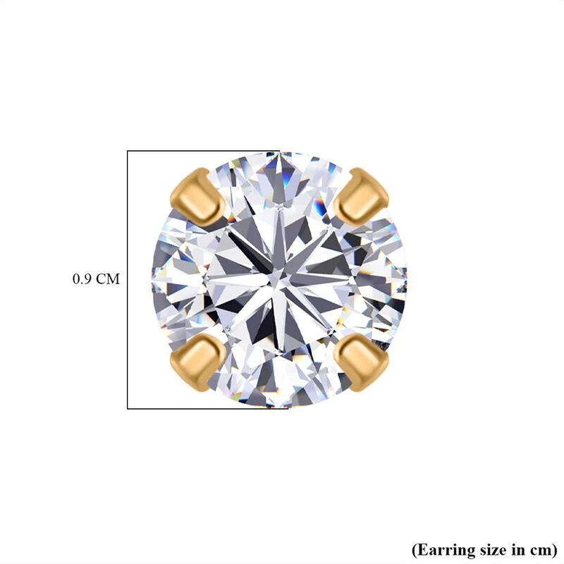 3er Set - AAAA Weißer Zirkonia 925 Silber Vergoldet Ca. 6.40 Ct 5 3er Set - AAAA Weißer Zirkonia 925 Silber Vergoldet Ca. 6.40 Ct – Bild 5