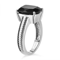 Schwarzer Spinell Im 4er-Schmuckset, Edelstahl Ca. 44,31 Ct -Mode Zubehör Geschäft 4385485 4