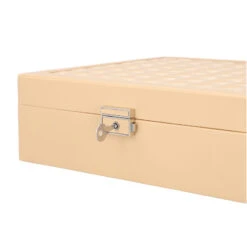 2er-Set Schmuckkasten Mit Schloss Und Extra Box, Größe 25x25x8 Cm, Beige -Mode Zubehör Geschäft 6070763 3