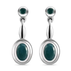 Grandidierit-Ohrringe, 925 Silber Platiniert Ca. 0.99 Ct