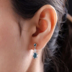 Grandidierit-Ohrringe, 925 Silber Platiniert Ca. 0.99 Ct -Mode Zubehör Geschäft 7011052 2