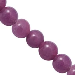 Madagaskar Rubin Halskette, Ca. 45 Cm, 925 Silber Rhodiniert Ca. 150.00 Ct -Mode Zubehör Geschäft 7021114 3