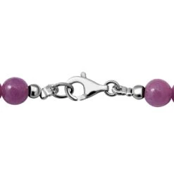 Madagaskar Rubin Halskette, Ca. 45 Cm, 925 Silber Rhodiniert Ca. 150.00 Ct -Mode Zubehör Geschäft 7021114 4