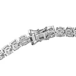 88 Facetten Moissanit Armband, Ca. 20 Cm, 925 Silber Platiniert Ca. 15,18 Ct -Mode Zubehör Geschäft 7167044 3