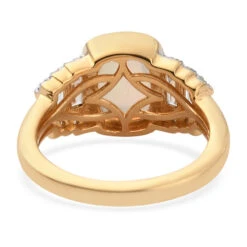 Natürlicher, äthiopischer Opal Und Zirkon-Ring, 925 Silber Gelbgold Vermeil (Größe 16.00) Ca. 2.01 Ct -Mode Zubehör Geschäft 7181668 5