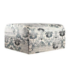 2er-Set Damask Bedruckte Schatztruhe, L - 26x21x13 Cm, S - 20x15x10 Cm, Damaskblau -Mode Zubehör Geschäft 7192423 6