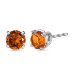 Herbst-Triplette-Quarz Ohrringe, 925 Silber, Ca. 1.98 Ct