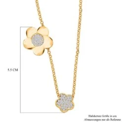 Weiße Kristall Halskette, Ca. 50 Cm, Goldfarben 9 Weiße Kristall Halskette, Ca. 50 Cm, Goldfarben -Mode Zubehör Geschäft 7213390 4